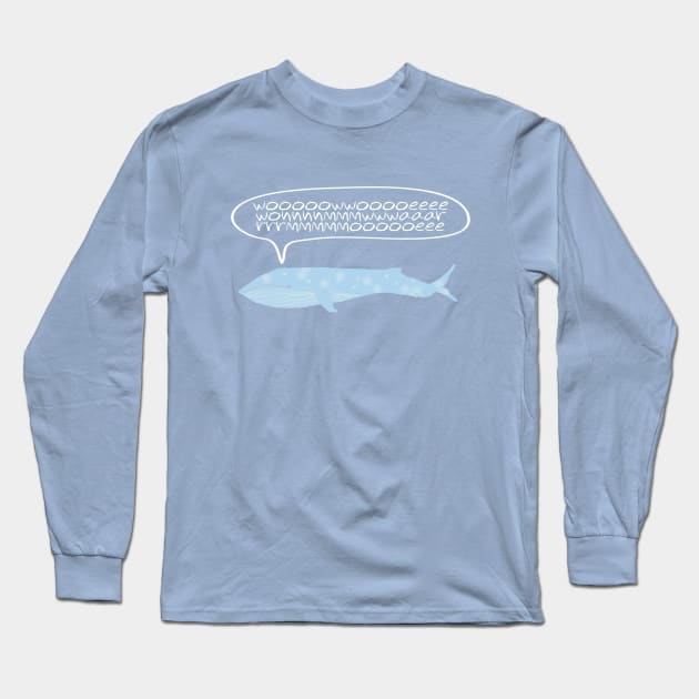 Whale Language Long Sleeve T-Shirt by ahadden